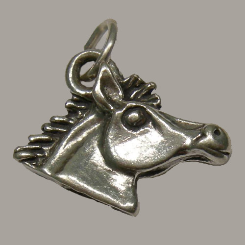 Sterling Silver small horsehead charm/pendant