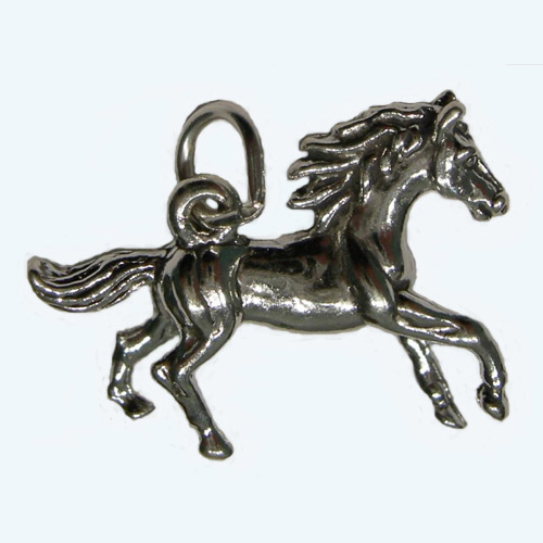 Sterling Silver galloping horse charm/pendant