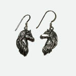 Sterling Silver dangle horsehead earrings