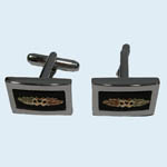 Landstrom's Black Hills Gold Sterling Silver side view of cuff links
