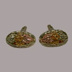 Landstrom's Black Hills Gold grape and leaf cuff links