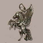 Sterling Silver rearing Pegasus charm/pendant