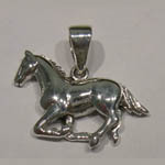 Sterling Silver galloping horse pendant