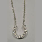 Sterling Silver cubic zirconia horseshoe necklace