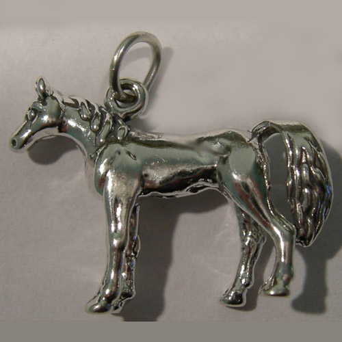 Sterling Silver standing horse charm/pendant