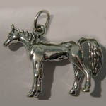 Sterling Silver standing horse charm/pendant