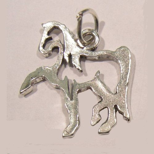 Sterling Silver Saddlebred silouette charm/pendant