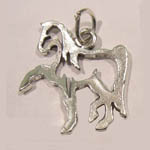 Sterling Silver Saddlebred silouette charm/pendant