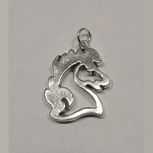 Sterling Silver horsehead silouette charm/pendant