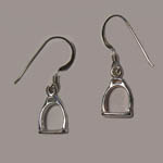 Sterling Silver English Stirrup dangle earrings