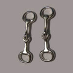 Sterling Silver English snaffle bit dangle earrings