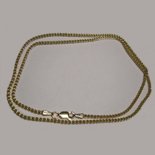 14 kt.y.g. 20 inch Double Wheat chain