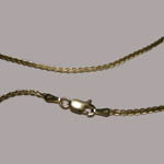 14 kt.y.g. clasp of Flat Wheat chain