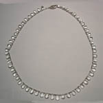 Sliver plated White Topaz bead necklace