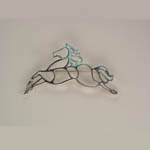 Sterling Silver horse silhouette brooch