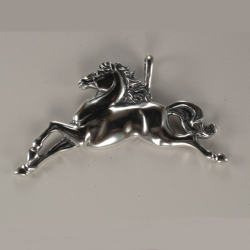 Sterling Silver fanciful galloping horse pendant