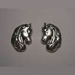 Sterling Silver horsehead post earrings