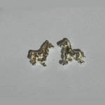 Sterling Silver childs small trotting horse earrings