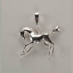 Sterling Silver prancing horse pendant