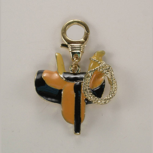Gold Tone Cell Phone or Luggage Charm/ Zipper pull