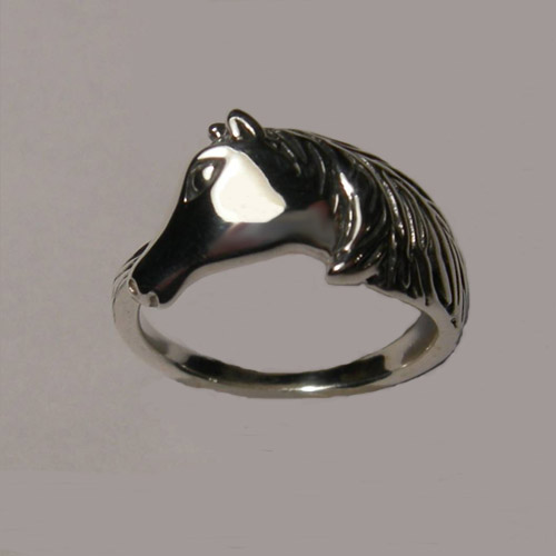 Sterling Silver horse head ring