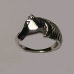 Sterling Silver horse head ring
