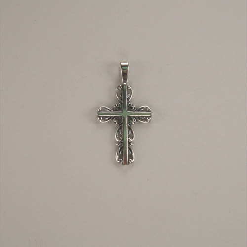 Sterling Silver fancy cross pendant