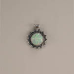 Sterling Silver Synthetic Opal Pendant