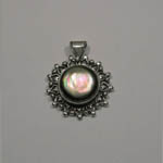 Sterling Silver Black Mother of Pearl pendant