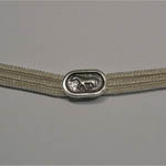 close up of links of horse link choker necklace