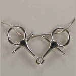 close up of Sterling Silver Snaffle Bit pendant