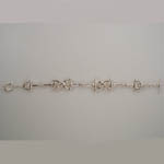 Sterling Silver D ring snaffle bit link bracelet