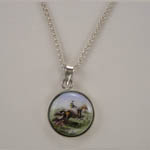 Sterling Silver enamel jumper necklace
