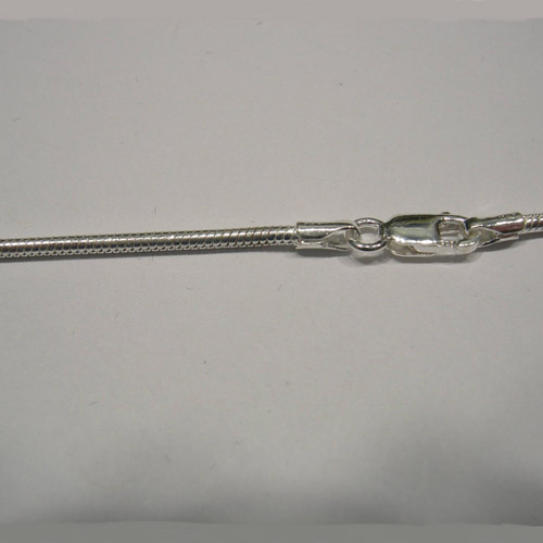 Sterling Silver snake chain close up