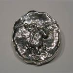 Sterling Silver Polo pony and rider pin/pendant