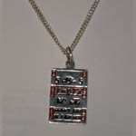 Sterling Silver race horse betting ticket necklace