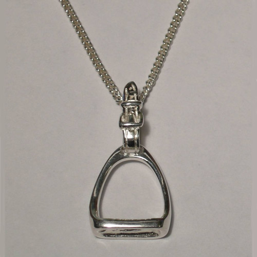 Sterling Silver stirrup iron necklace