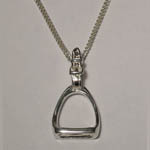 Sterling Silver stirrup iron necklace