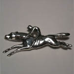 Sterling Silver race horse and jockey brooch