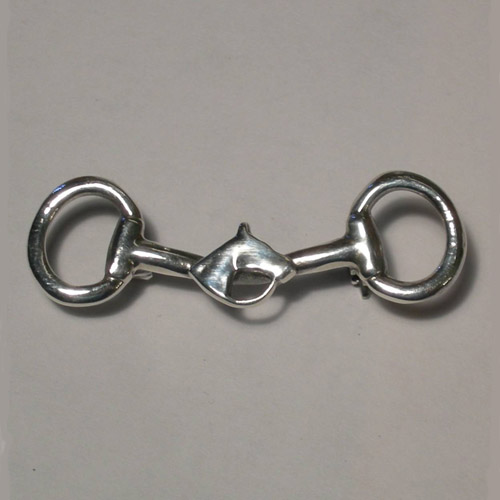 Sterling Silver horse head on bit brooch