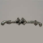 Sterling Silver double horse heads and crop brooch