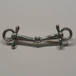 Sterling Silver full cheek snaffle bit brooch