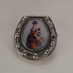 Sterling Silver enamel Affirmed pin/pendant