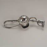 Sterling Silver jockeys cap and crop brooch