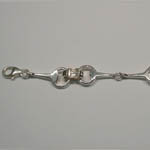 Clasp side of snaffle bracelet