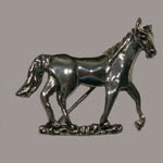 Sterling Silver walking horse brooch
