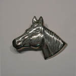 Sterling Silver Quarter Horse head brooch