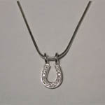 Sterling Silver Cubic Zirconia horseshoe necklace