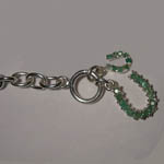 close up of clasp end of horseshoe bracelet