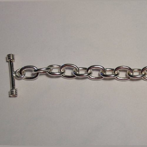 Toggle clasp of Cubic Zirconia horseshoe bracelet